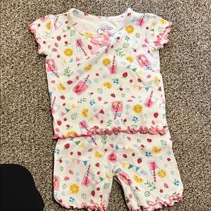 Sara Kids Pajama Set with Fruit and Drink Print